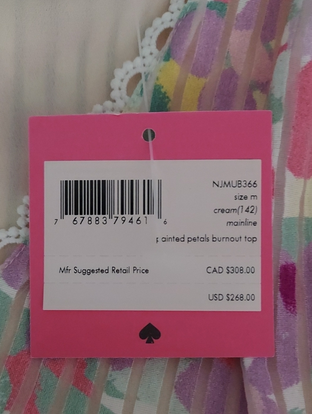 Kate Spade New York Petals Burnout Top ( MED) - Picture 9 of 12